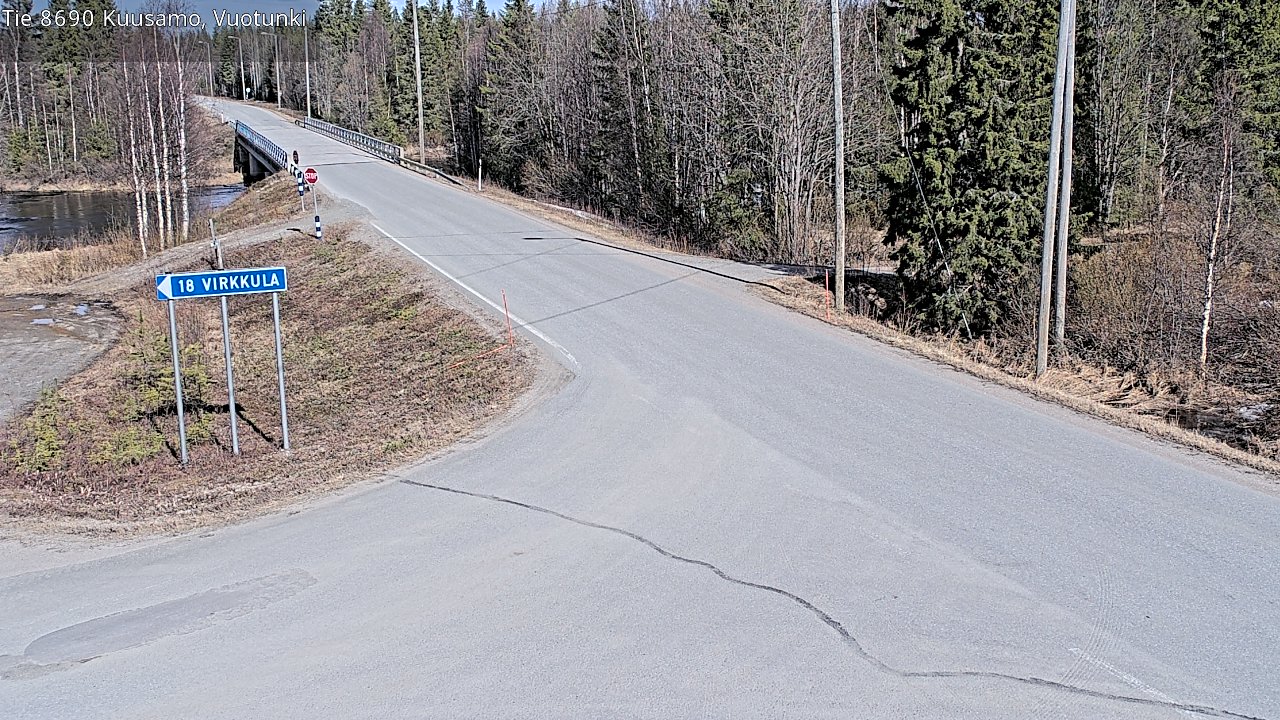 Weather Camera Image Väg 8690 Kuusamo, Vuotunki, Kuusamo, Pohjois-Pohjanmaa