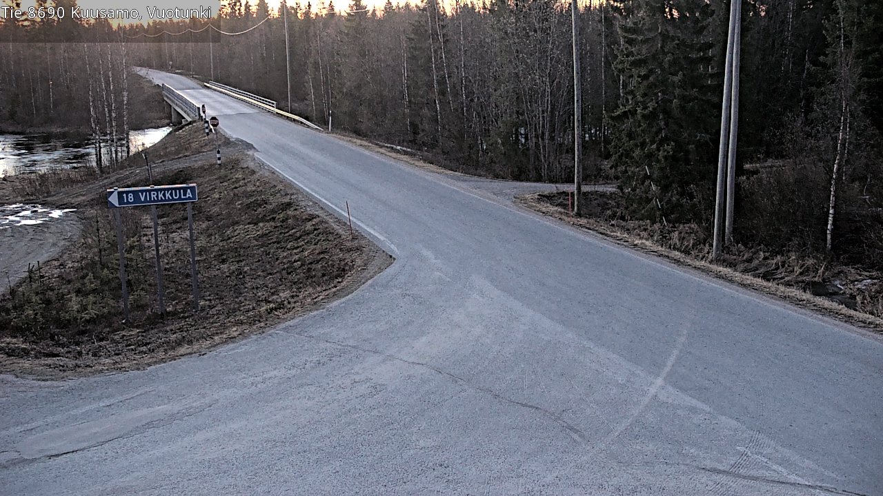 Weather Camera Image Väg 8690 Kuusamo, Vuotunki, Kuusamo, Pohjois-Pohjanmaa