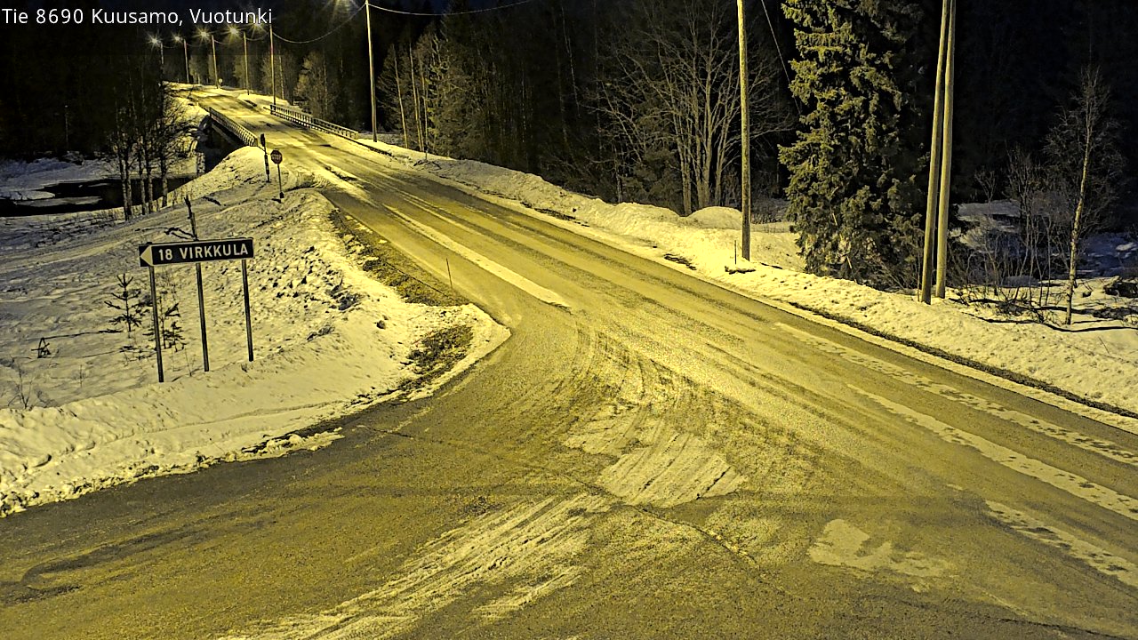 Weather Camera Image Road 8690 Kuusamo, Vuotunki, Kuusamo, Pohjois-Pohjanmaa