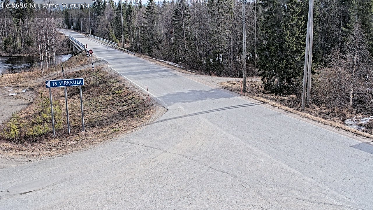 Weather Camera Image Väg 8690 Kuusamo, Vuotunki, Kuusamo, Pohjois-Pohjanmaa