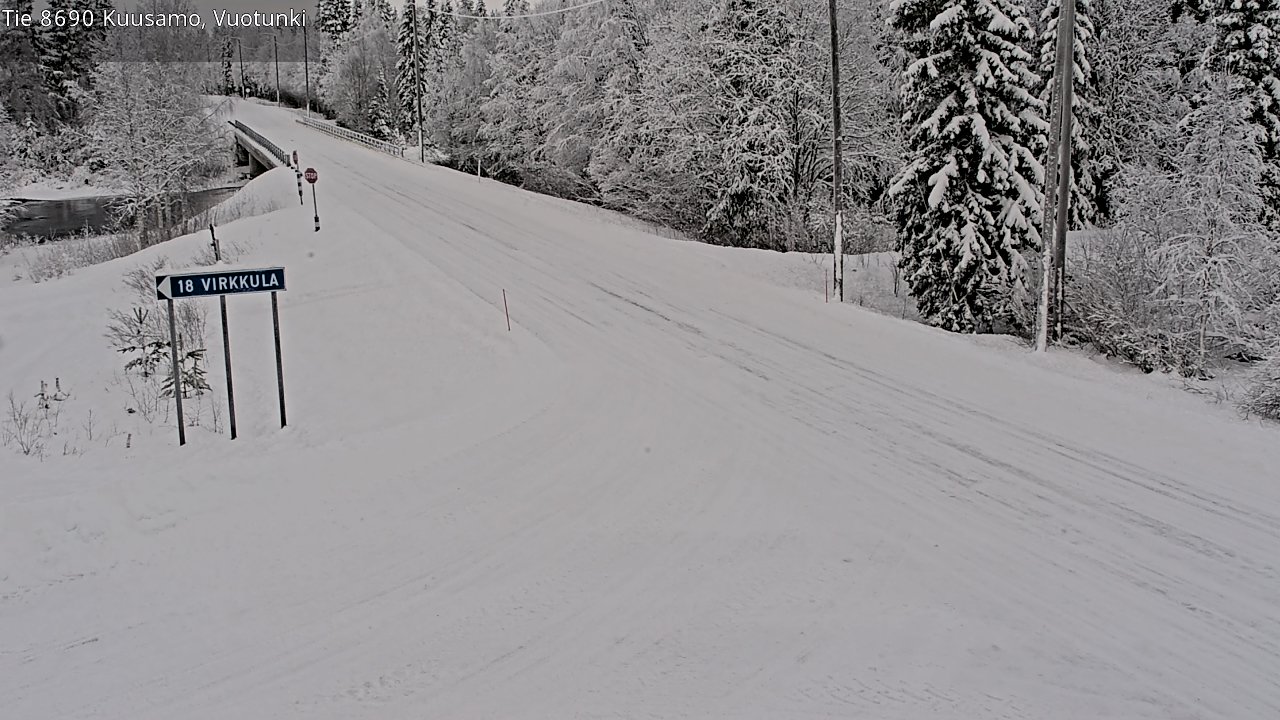 Weather Camera Image Road 8690 Kuusamo, Vuotunki, Kuusamo, Pohjois-Pohjanmaa