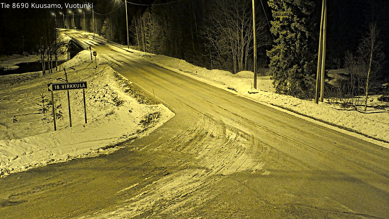 Kelikamerat Kuva Tie 8690 Kuusamo, Vuotunki, Kuusamo, Pohjois-Pohjanmaa