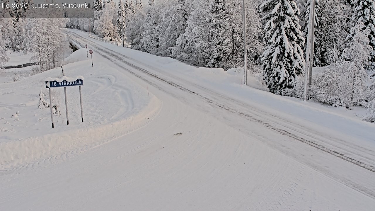 Kelikamerat Kuva Tie 8690 Kuusamo, Vuotunki, Kuusamo, Pohjois-Pohjanmaa