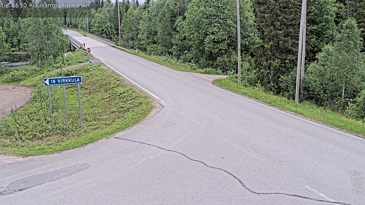 Weather Camera Image Väg 8690 Kuusamo, Vuotunki, Kuusamo, Pohjois-Pohjanmaa