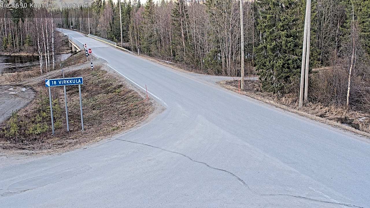 Weather Camera Image Väg 8690 Kuusamo, Vuotunki, Kuusamo, Pohjois-Pohjanmaa