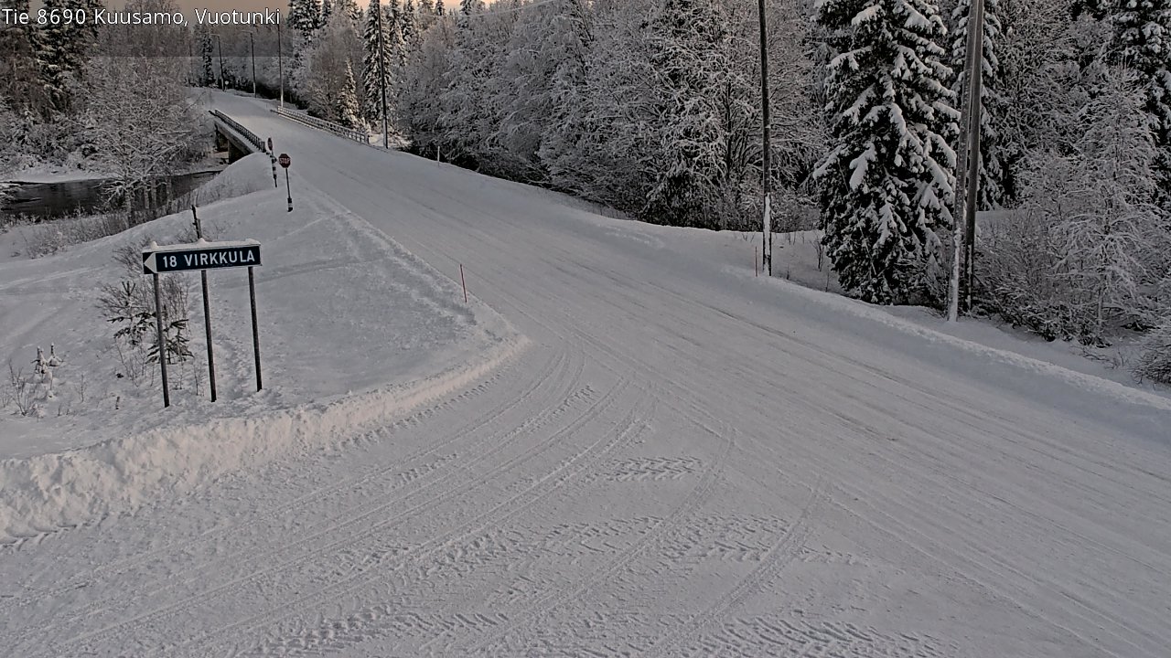 Weather Camera Image Road 8690 Kuusamo, Vuotunki, Kuusamo, Pohjois-Pohjanmaa