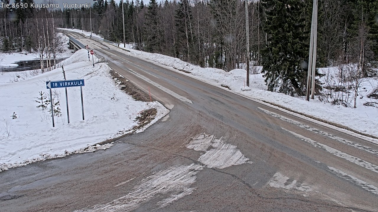 Weather Camera Image Road 8690 Kuusamo, Vuotunki, Kuusamo, Pohjois-Pohjanmaa