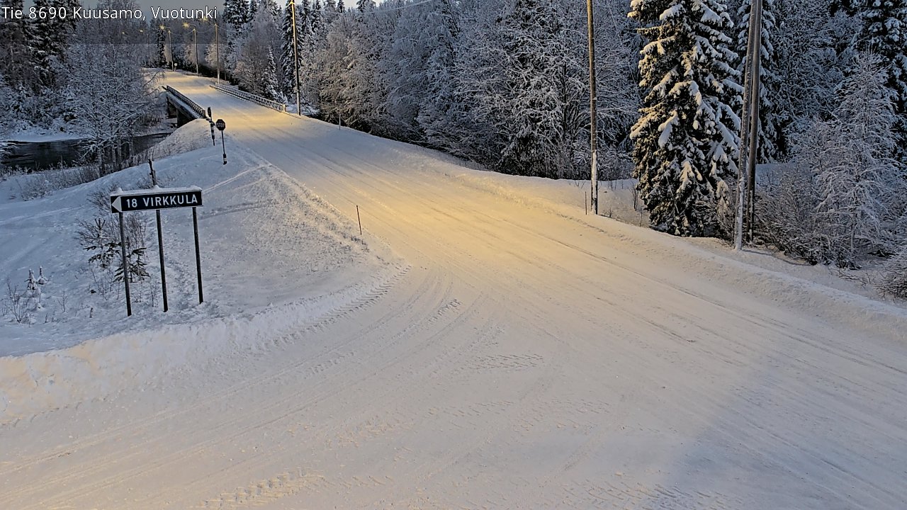Weather Camera Image Road 8690 Kuusamo, Vuotunki, Kuusamo, Pohjois-Pohjanmaa