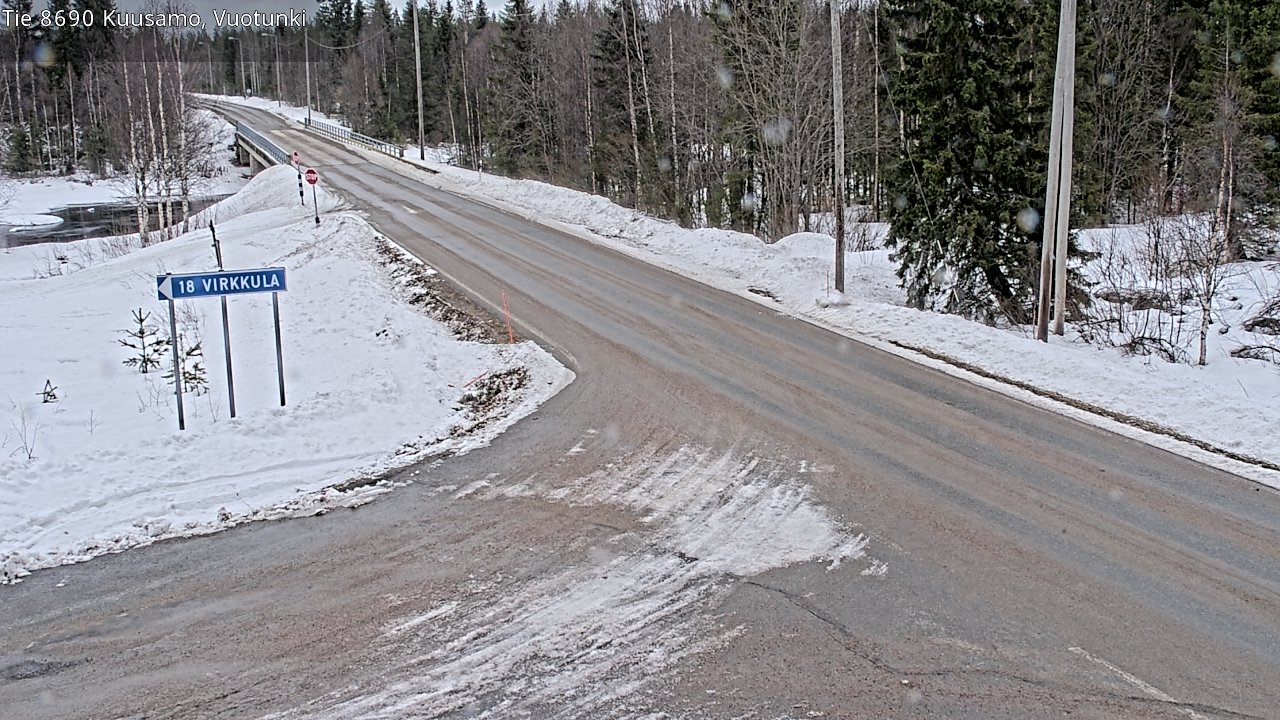 Weather Camera Image Väg 8690 Kuusamo, Vuotunki, Kuusamo, Pohjois-Pohjanmaa