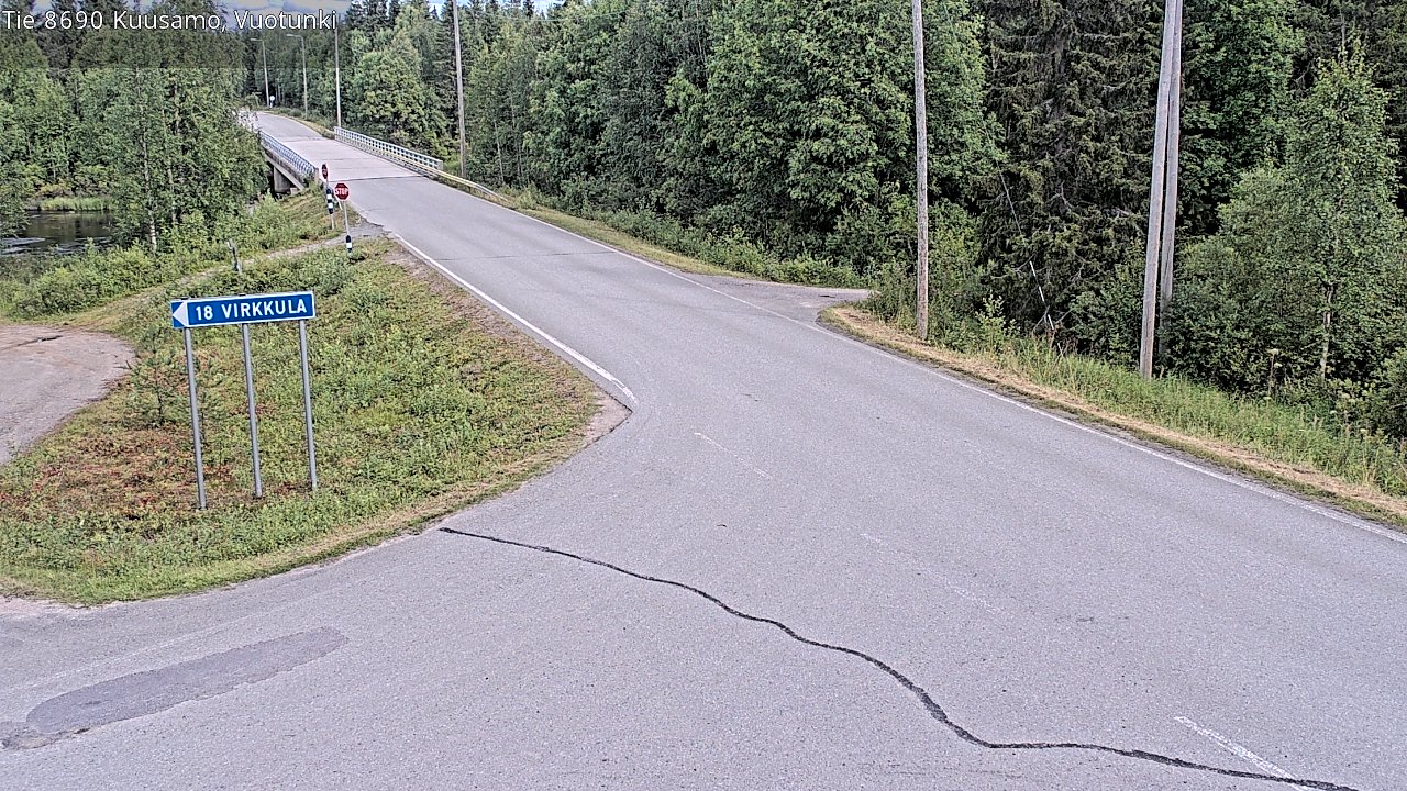 Weather Camera Image Road 8690 Kuusamo, Vuotunki, Kuusamo, Pohjois-Pohjanmaa