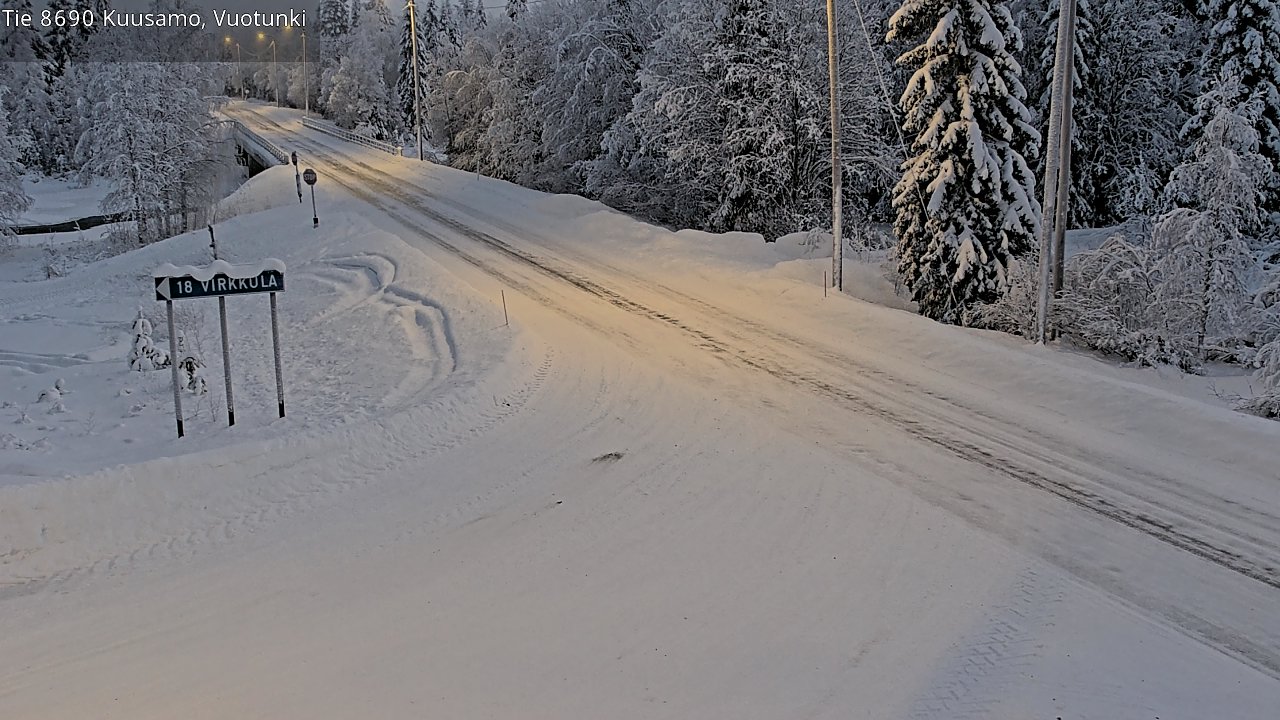 Kelikamerat Kuva Tie 8690 Kuusamo, Vuotunki, Kuusamo, Pohjois-Pohjanmaa