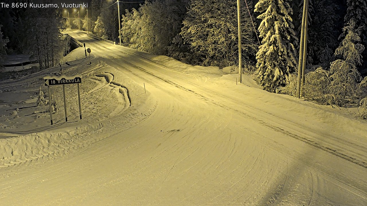 Weather Camera Image Road 8690 Kuusamo, Vuotunki, Kuusamo, Pohjois-Pohjanmaa