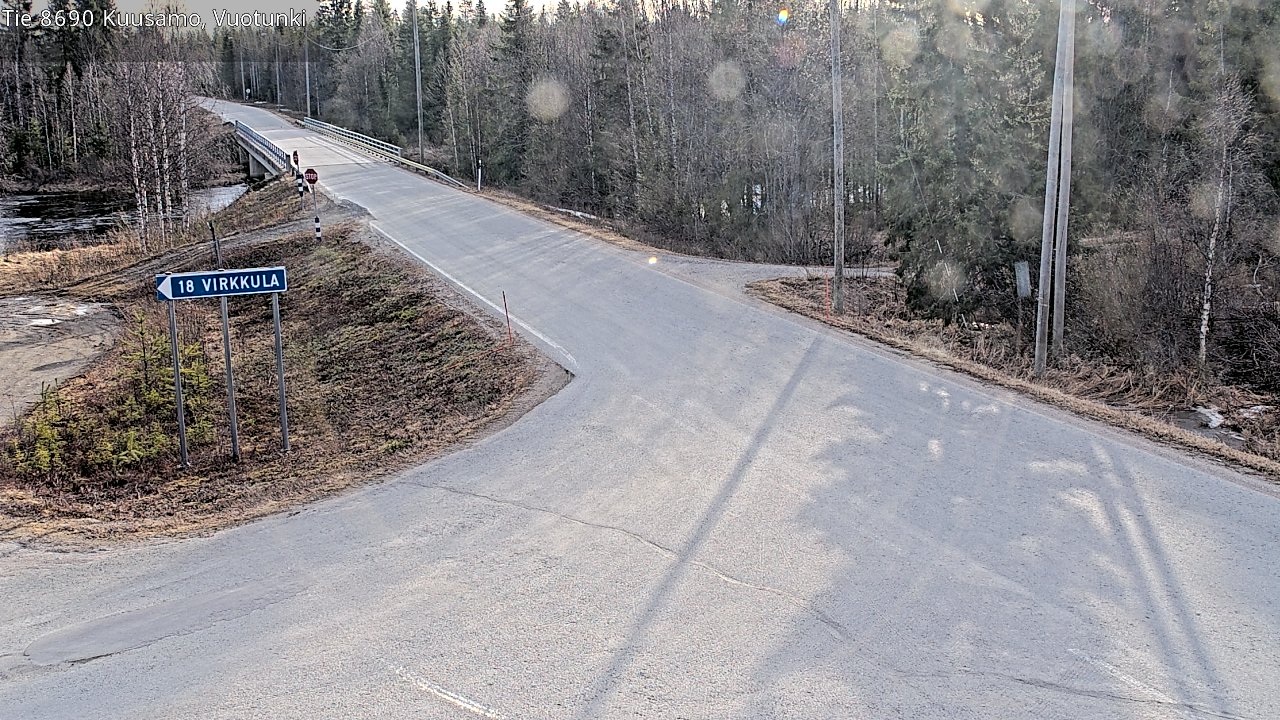 Weather Camera Image Väg 8690 Kuusamo, Vuotunki, Kuusamo, Pohjois-Pohjanmaa