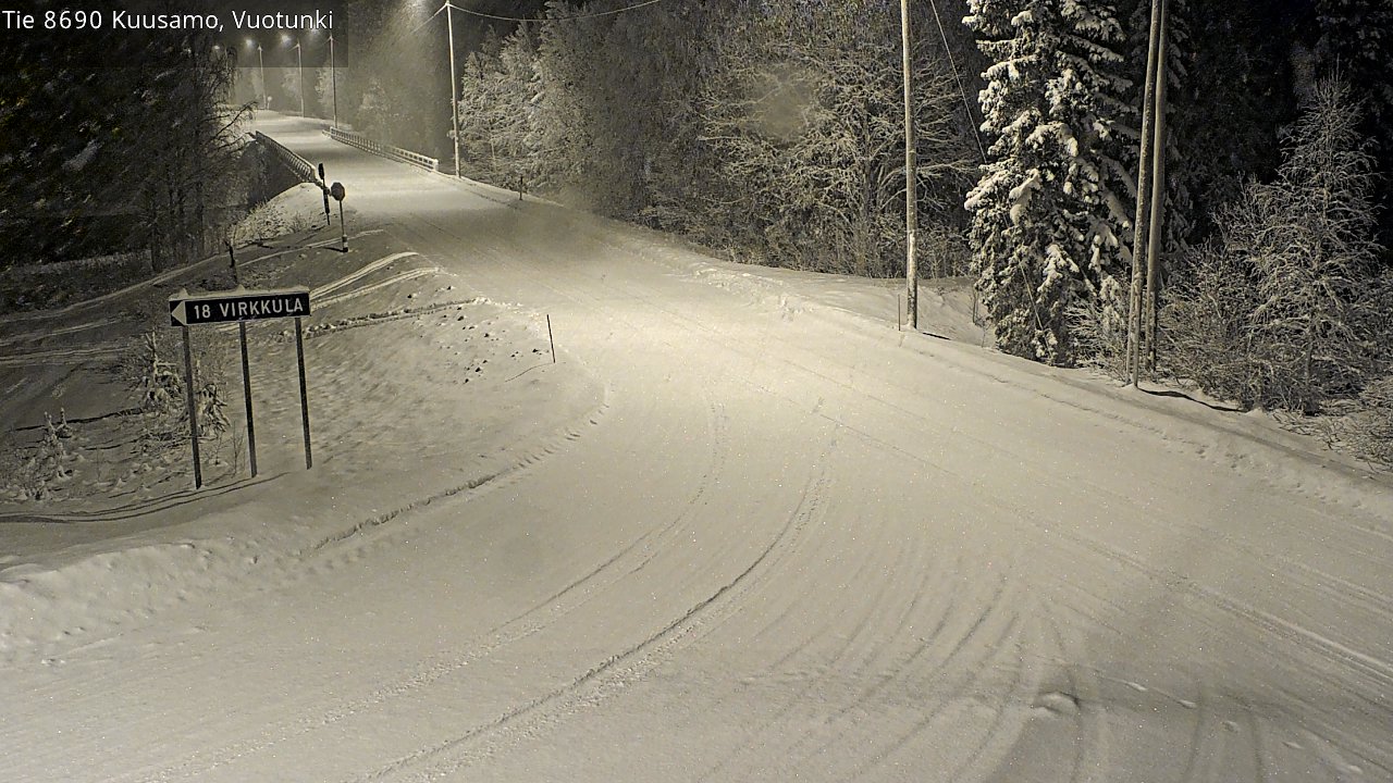 Weather Camera Image Road 8690 Kuusamo, Vuotunki, Kuusamo, Pohjois-Pohjanmaa