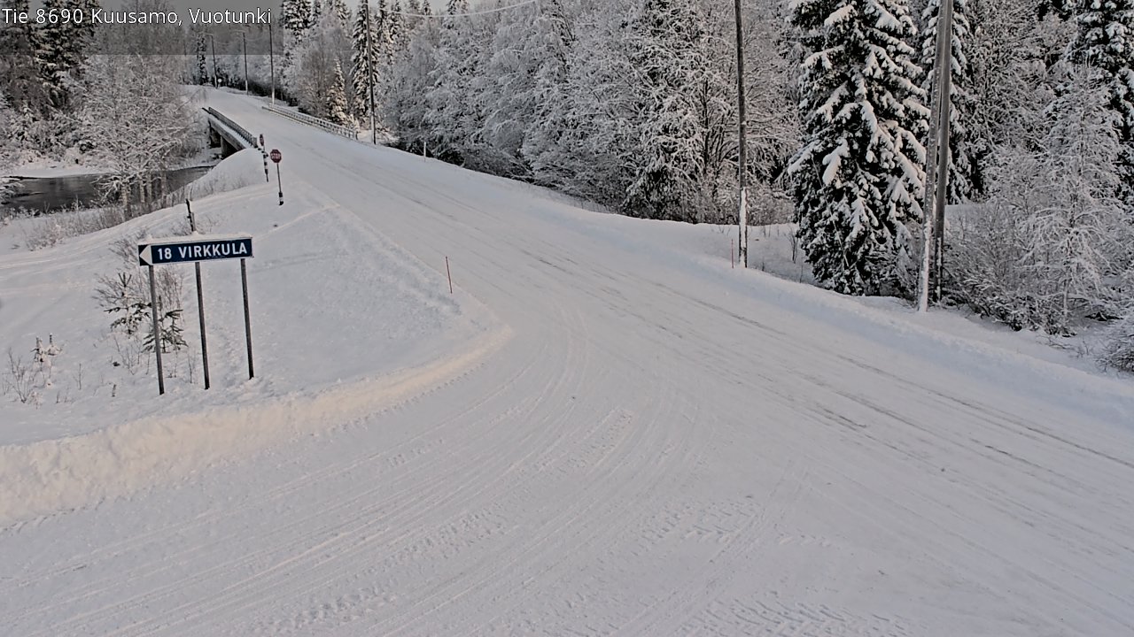 Weather Camera Image Road 8690 Kuusamo, Vuotunki, Kuusamo, Pohjois-Pohjanmaa