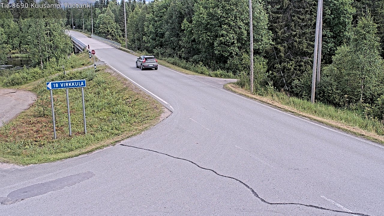 Weather Camera Image Road 8690 Kuusamo, Vuotunki, Kuusamo, Pohjois-Pohjanmaa