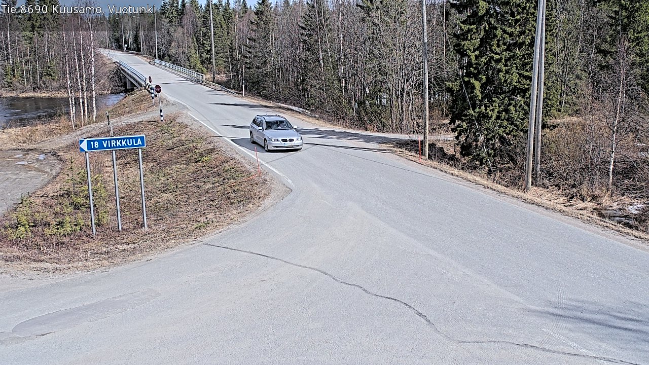 Weather Camera Image Väg 8690 Kuusamo, Vuotunki, Kuusamo, Pohjois-Pohjanmaa