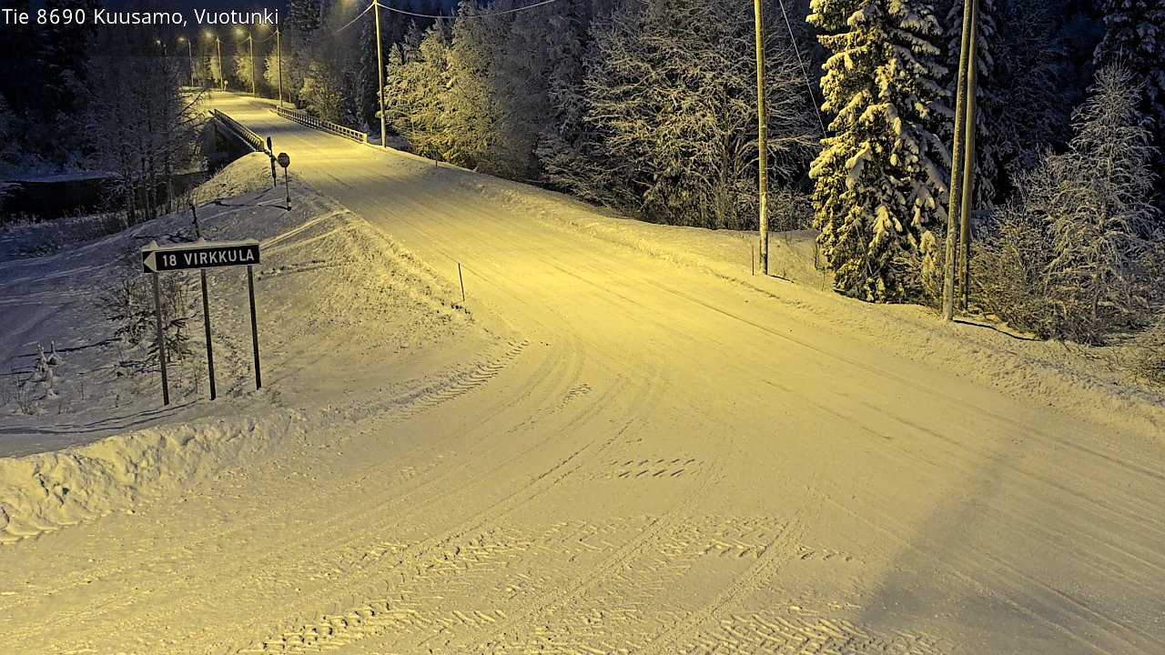 Weather Camera Image Road 8690 Kuusamo, Vuotunki, Kuusamo, Pohjois-Pohjanmaa