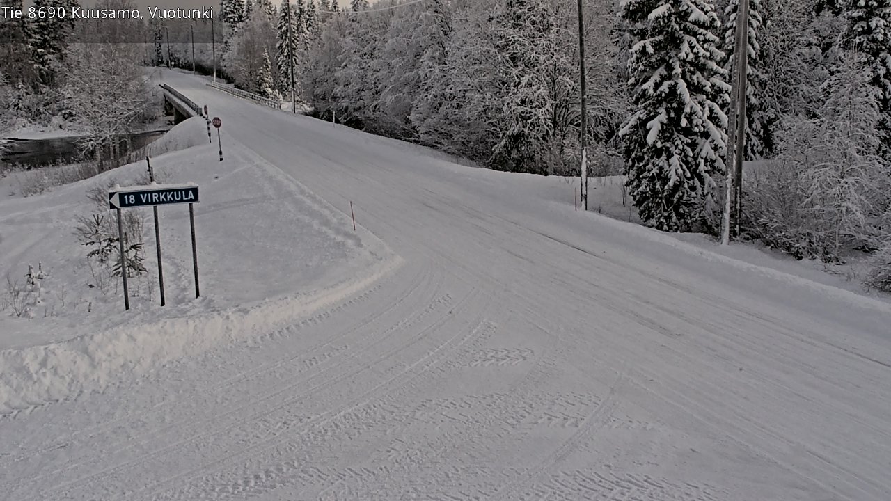 Weather Camera Image Road 8690 Kuusamo, Vuotunki, Kuusamo, Pohjois-Pohjanmaa