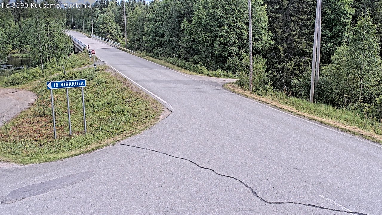 Weather Camera Image Road 8690 Kuusamo, Vuotunki, Kuusamo, Pohjois-Pohjanmaa