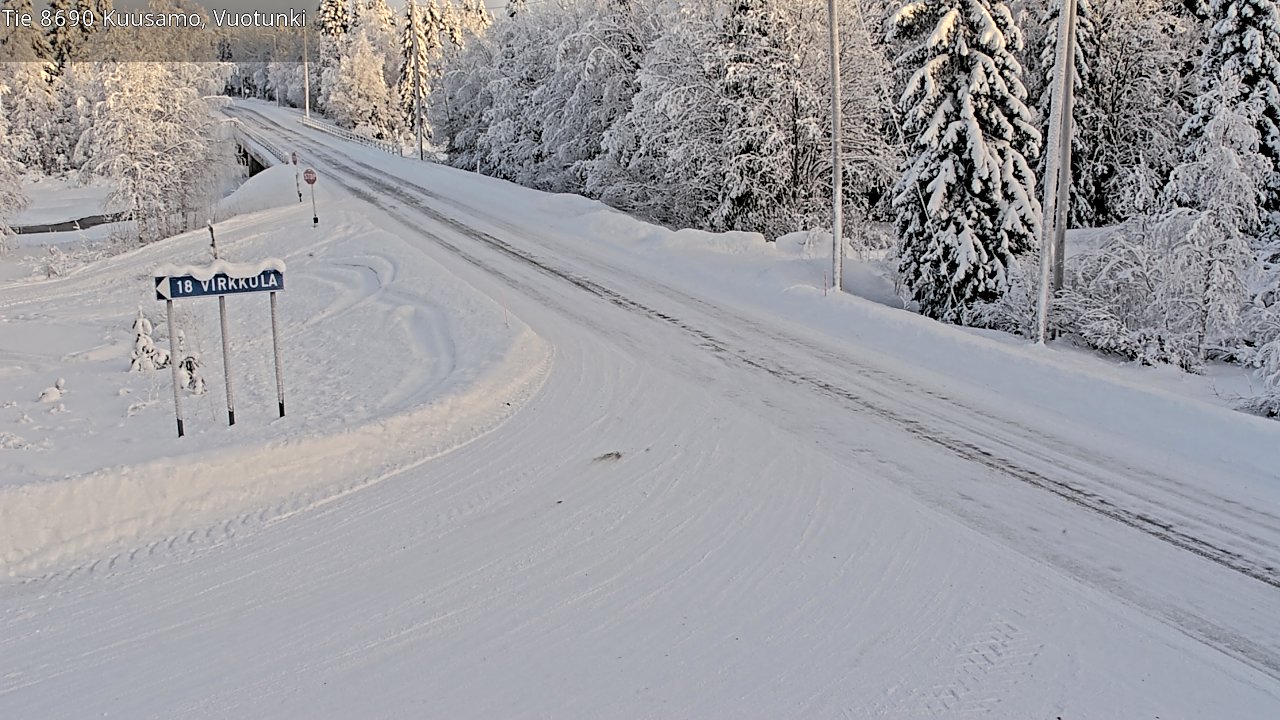 Kelikamerat Kuva Tie 8690 Kuusamo, Vuotunki, Kuusamo, Pohjois-Pohjanmaa