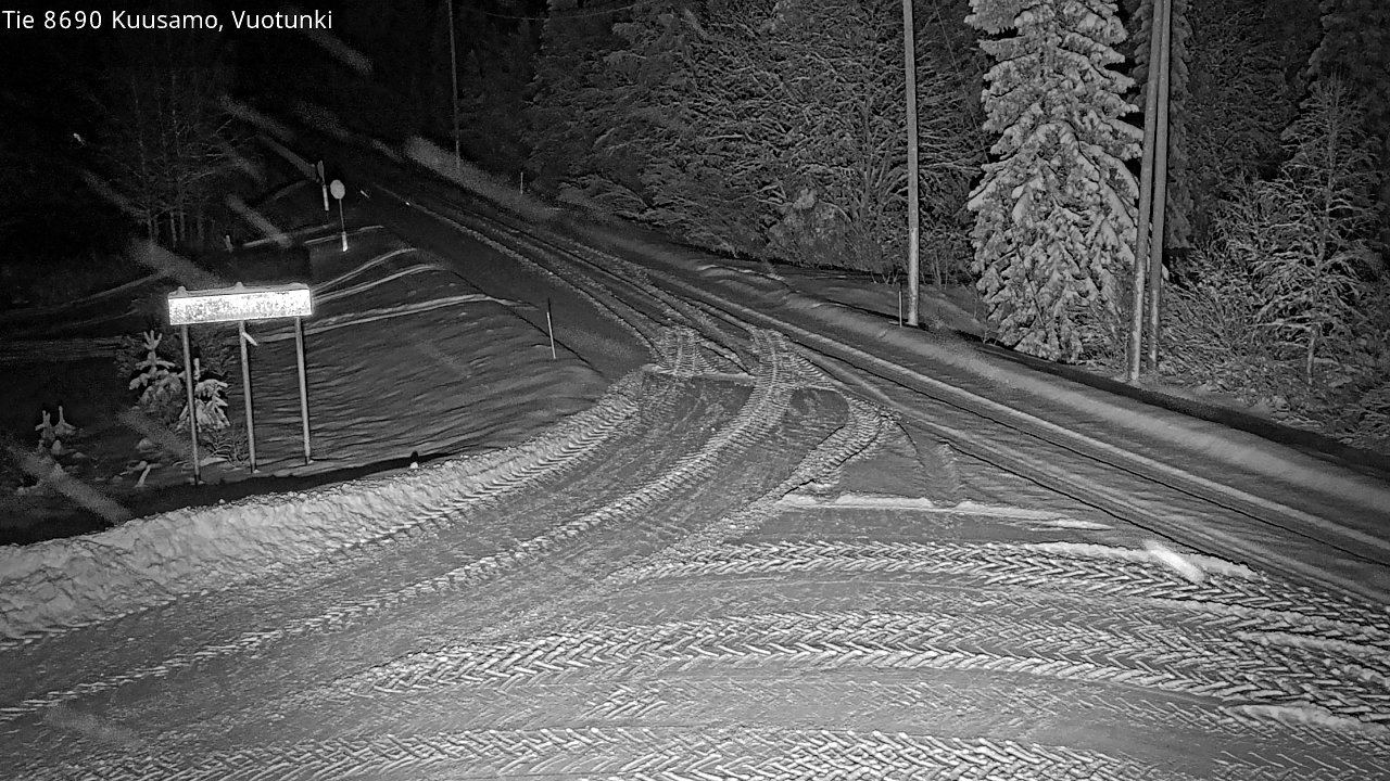 Weather Camera Image Road 8690 Kuusamo, Vuotunki, Kuusamo, Pohjois-Pohjanmaa