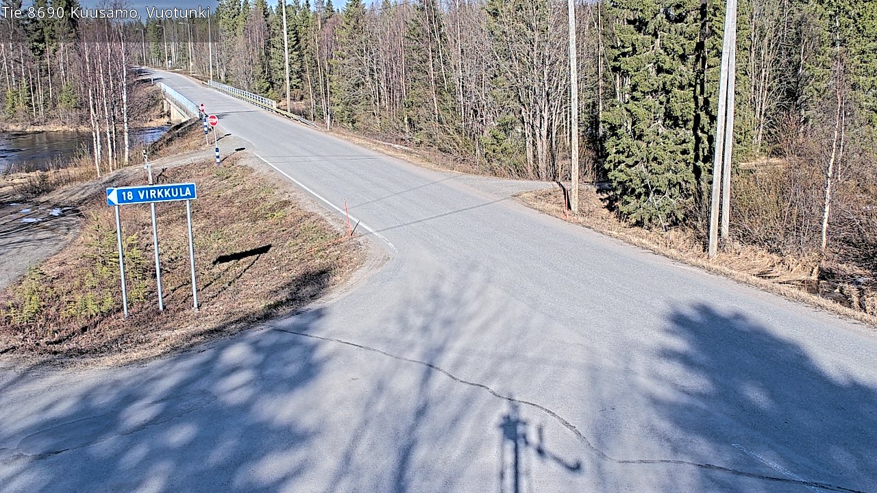 Weather Camera Image Väg 8690 Kuusamo, Vuotunki, Kuusamo, Pohjois-Pohjanmaa