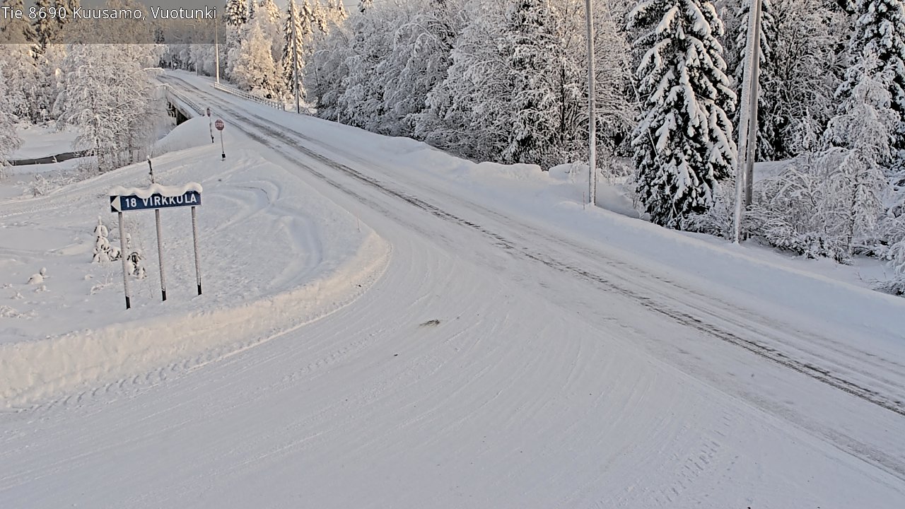 Kelikamerat Kuva Tie 8690 Kuusamo, Vuotunki, Kuusamo, Pohjois-Pohjanmaa