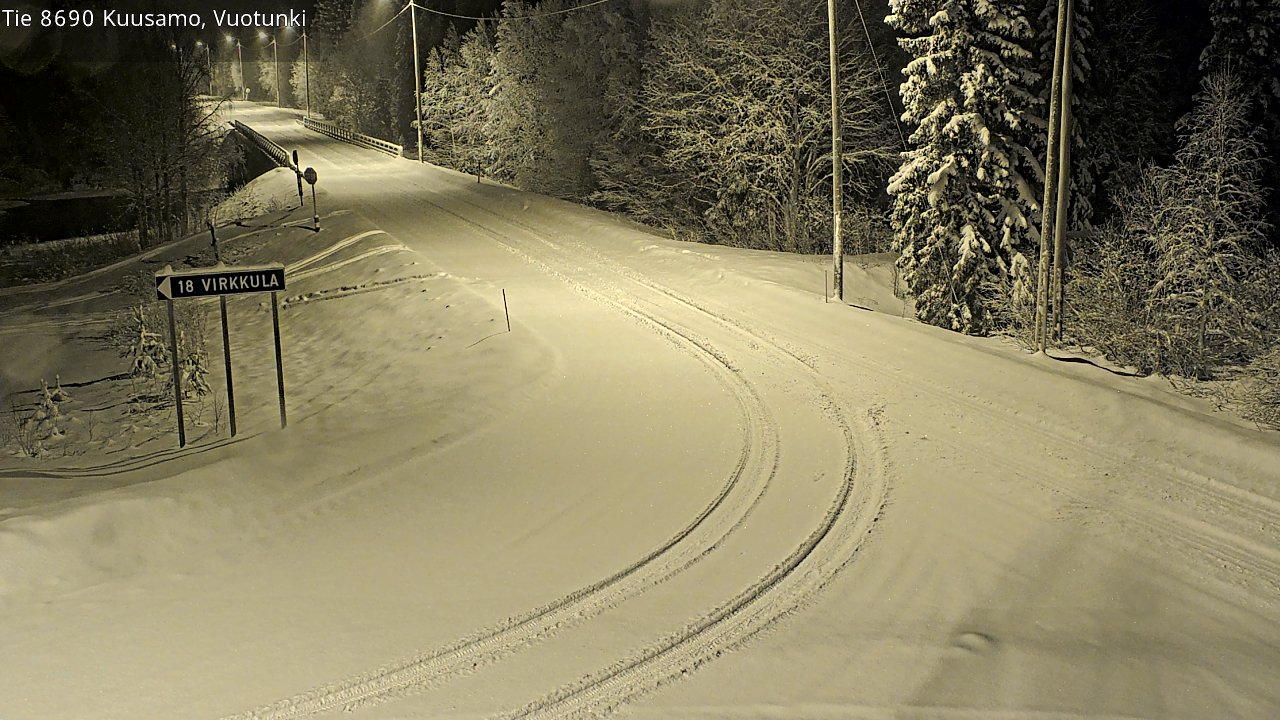 Weather Camera Image Road 8690 Kuusamo, Vuotunki, Kuusamo, Pohjois-Pohjanmaa