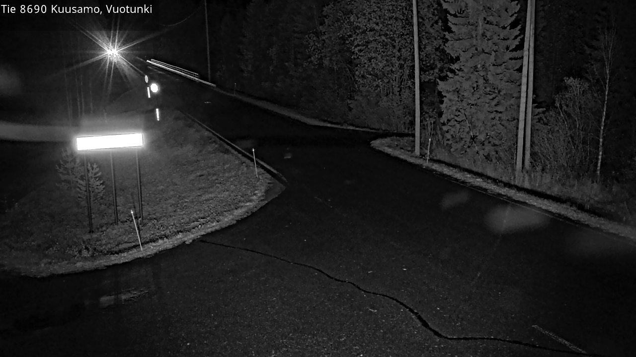 Weather Camera Image Road 8690 Kuusamo, Vuotunki, Kuusamo, Pohjois-Pohjanmaa