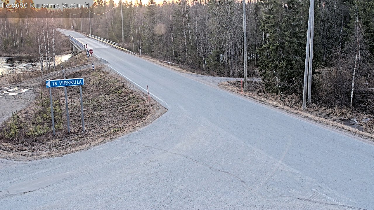 Weather Camera Image Väg 8690 Kuusamo, Vuotunki, Kuusamo, Pohjois-Pohjanmaa