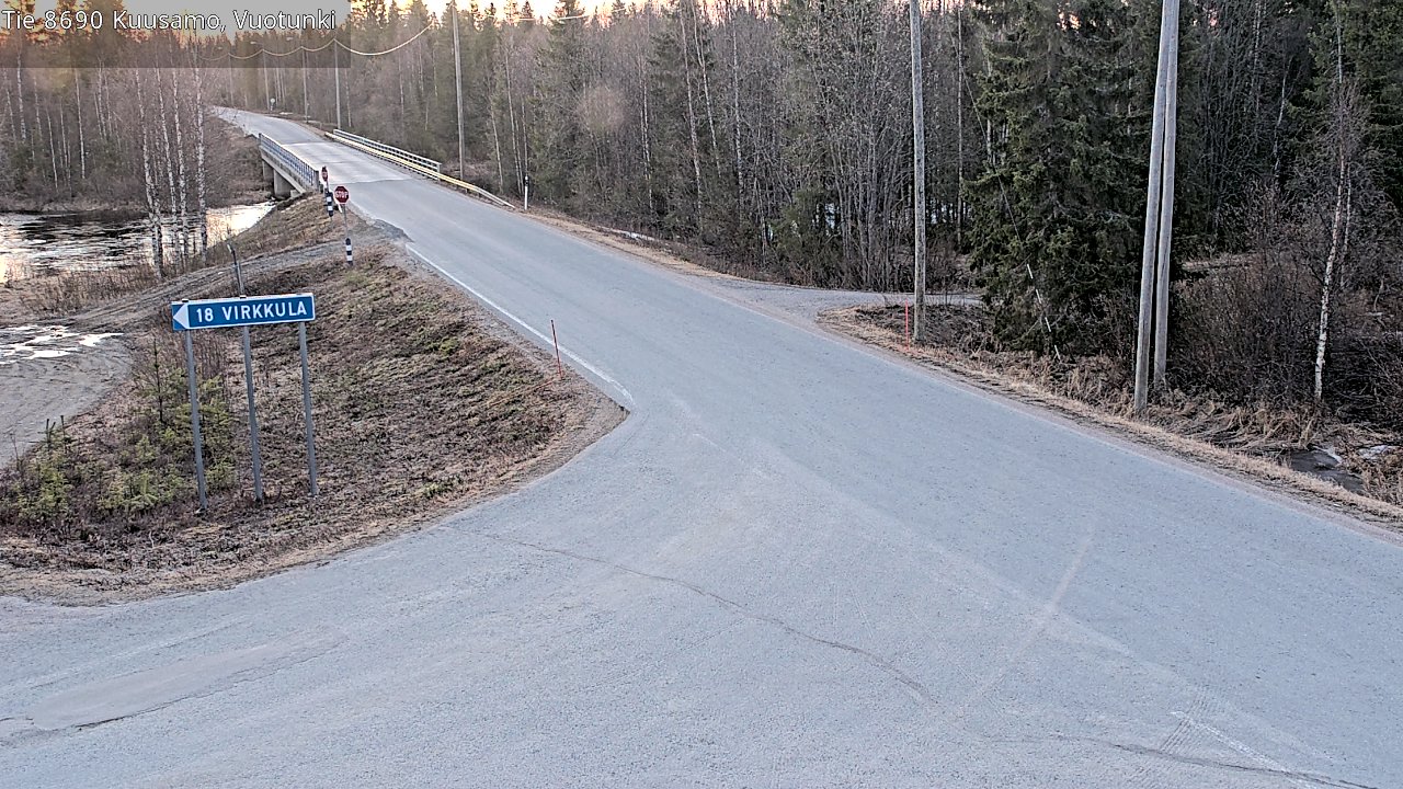 Weather Camera Image Väg 8690 Kuusamo, Vuotunki, Kuusamo, Pohjois-Pohjanmaa