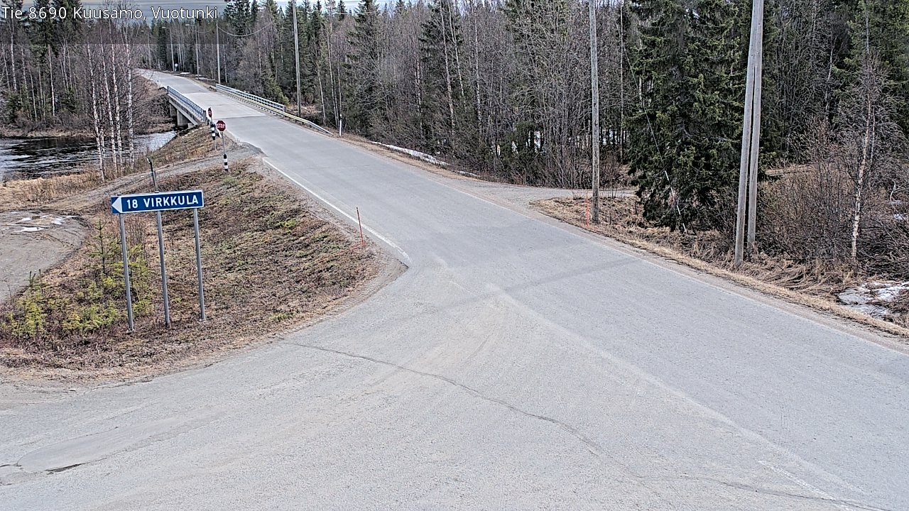 Weather Camera Image Väg 8690 Kuusamo, Vuotunki, Kuusamo, Pohjois-Pohjanmaa