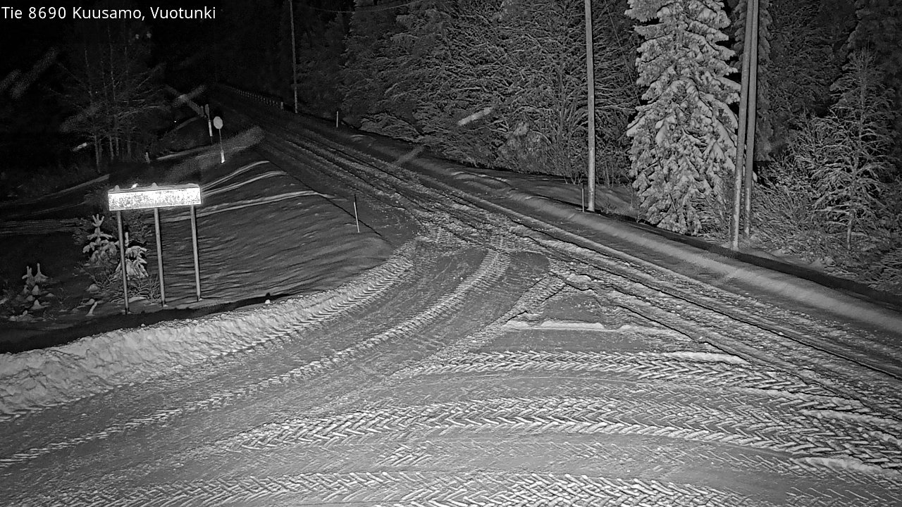 Weather Camera Image Road 8690 Kuusamo, Vuotunki, Kuusamo, Pohjois-Pohjanmaa