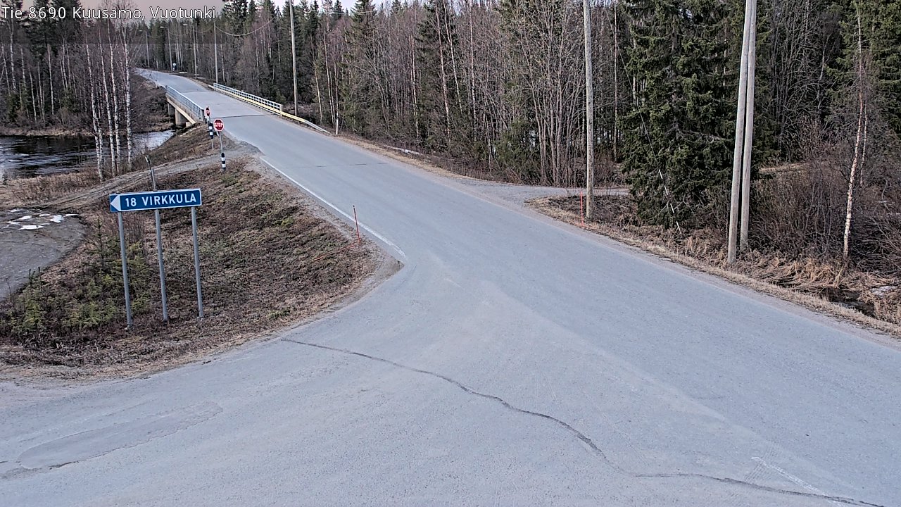 Weather Camera Image Väg 8690 Kuusamo, Vuotunki, Kuusamo, Pohjois-Pohjanmaa