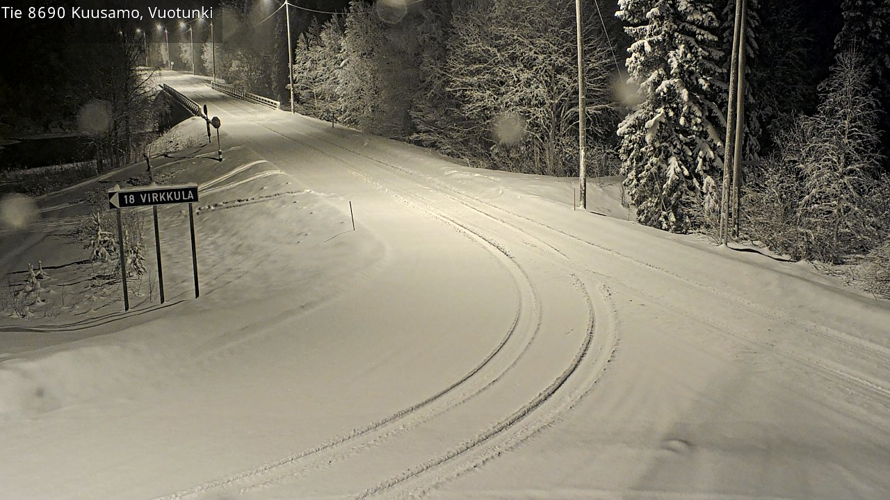 Weather Camera Image Road 8690 Kuusamo, Vuotunki, Kuusamo, Pohjois-Pohjanmaa