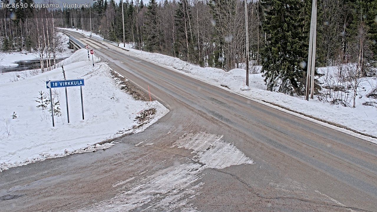 Weather Camera Image Väg 8690 Kuusamo, Vuotunki, Kuusamo, Pohjois-Pohjanmaa