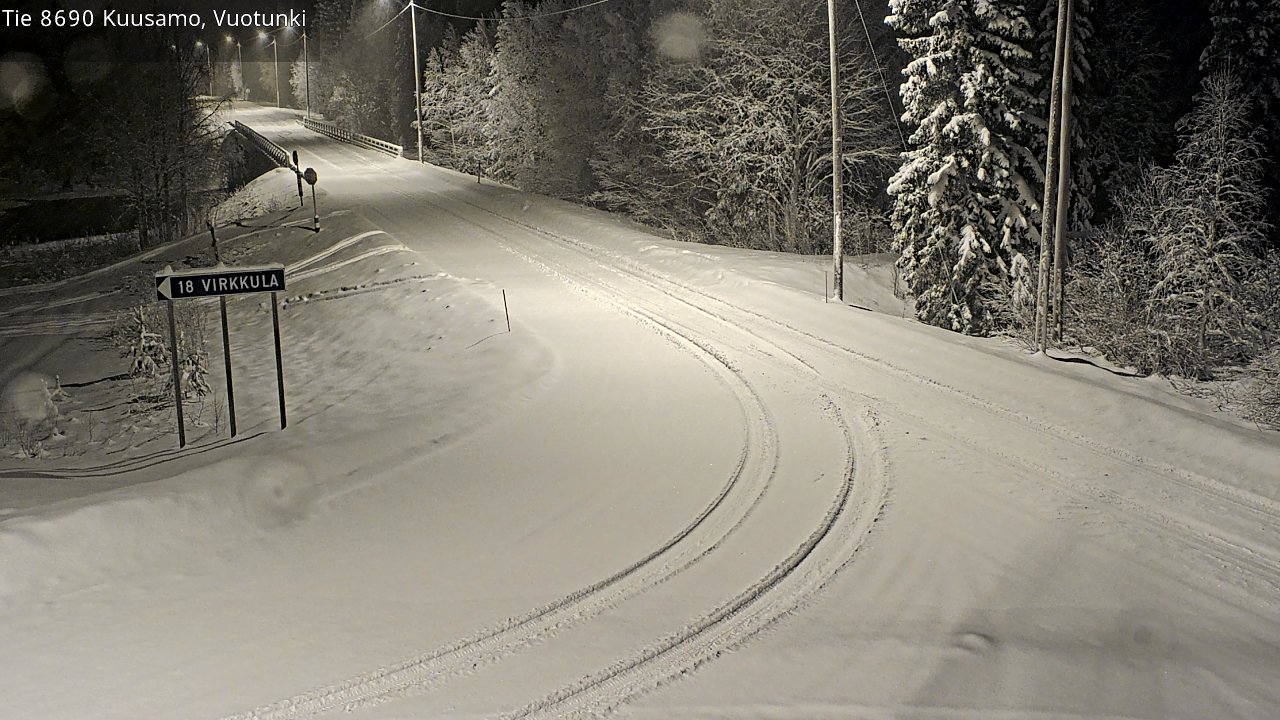Weather Camera Image Road 8690 Kuusamo, Vuotunki, Kuusamo, Pohjois-Pohjanmaa