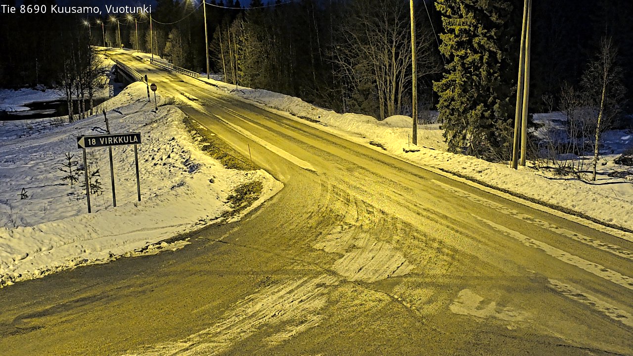Weather Camera Image Road 8690 Kuusamo, Vuotunki, Kuusamo, Pohjois-Pohjanmaa