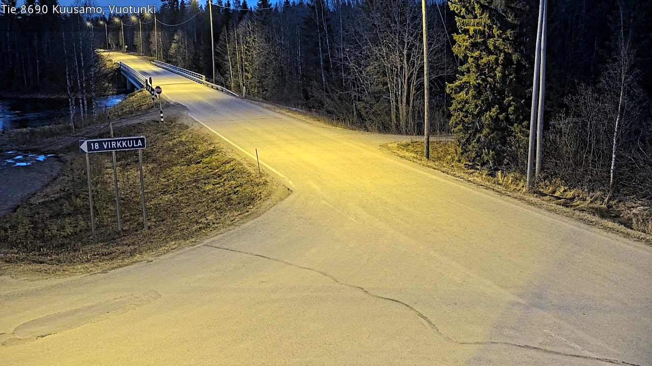 Weather Camera Image Väg 8690 Kuusamo, Vuotunki, Kuusamo, Pohjois-Pohjanmaa