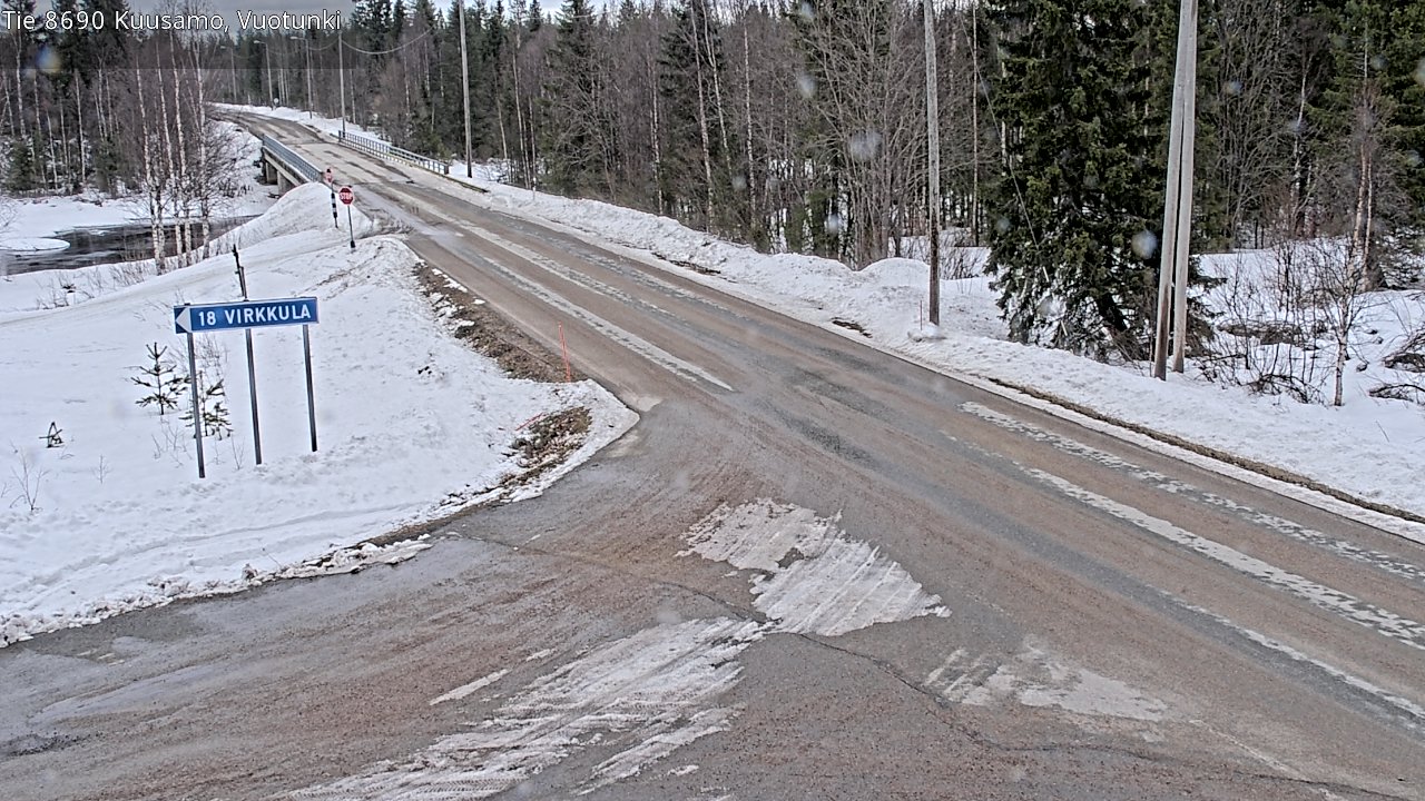 Weather Camera Image Väg 8690 Kuusamo, Vuotunki, Kuusamo, Pohjois-Pohjanmaa