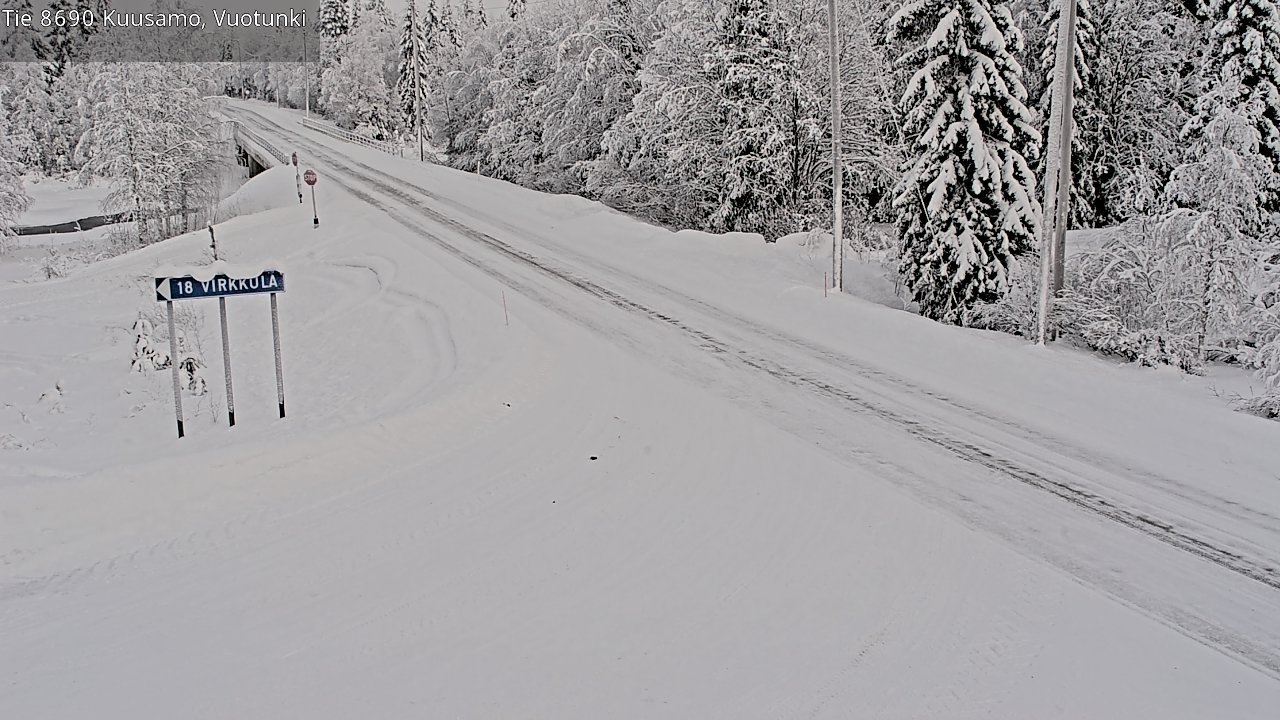 Kelikamerat Kuva Tie 8690 Kuusamo, Vuotunki, Kuusamo, Pohjois-Pohjanmaa