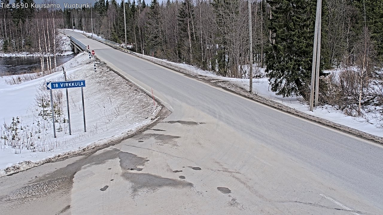 Weather Camera Image Road 8690 Kuusamo, Vuotunki, Kuusamo, Pohjois-Pohjanmaa