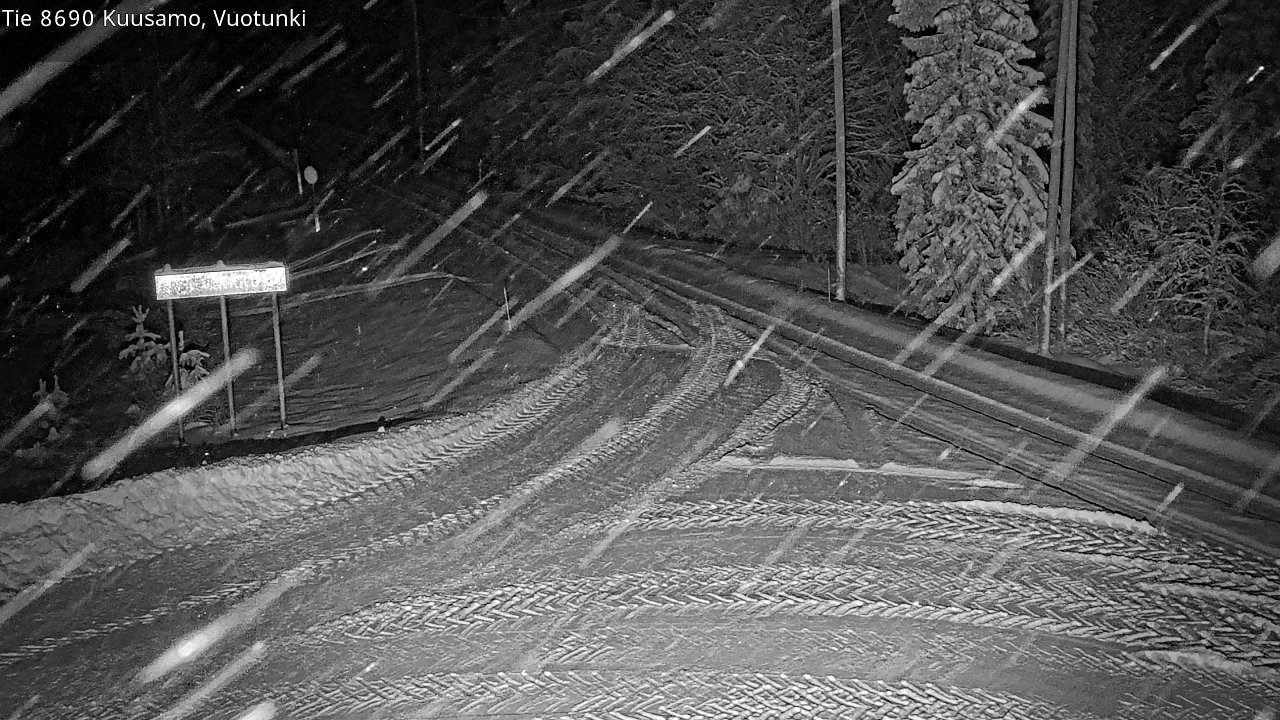 Weather Camera Image Road 8690 Kuusamo, Vuotunki, Kuusamo, Pohjois-Pohjanmaa