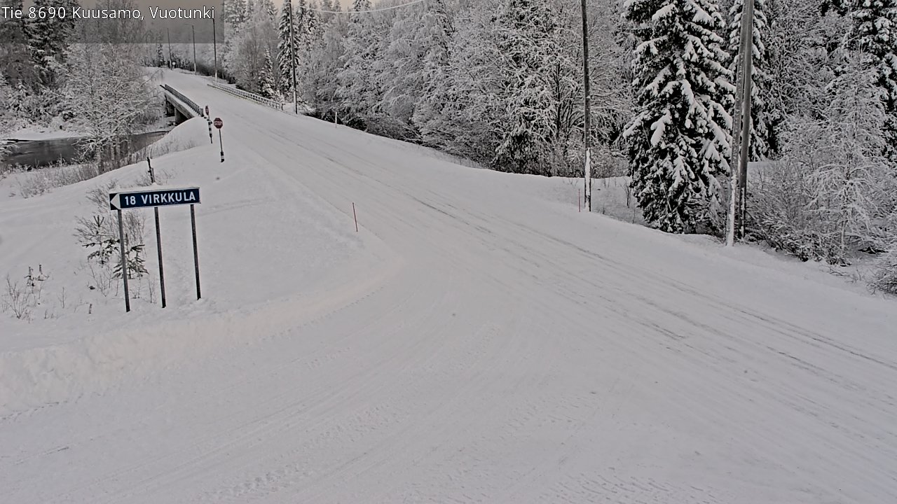 Weather Camera Image Road 8690 Kuusamo, Vuotunki, Kuusamo, Pohjois-Pohjanmaa