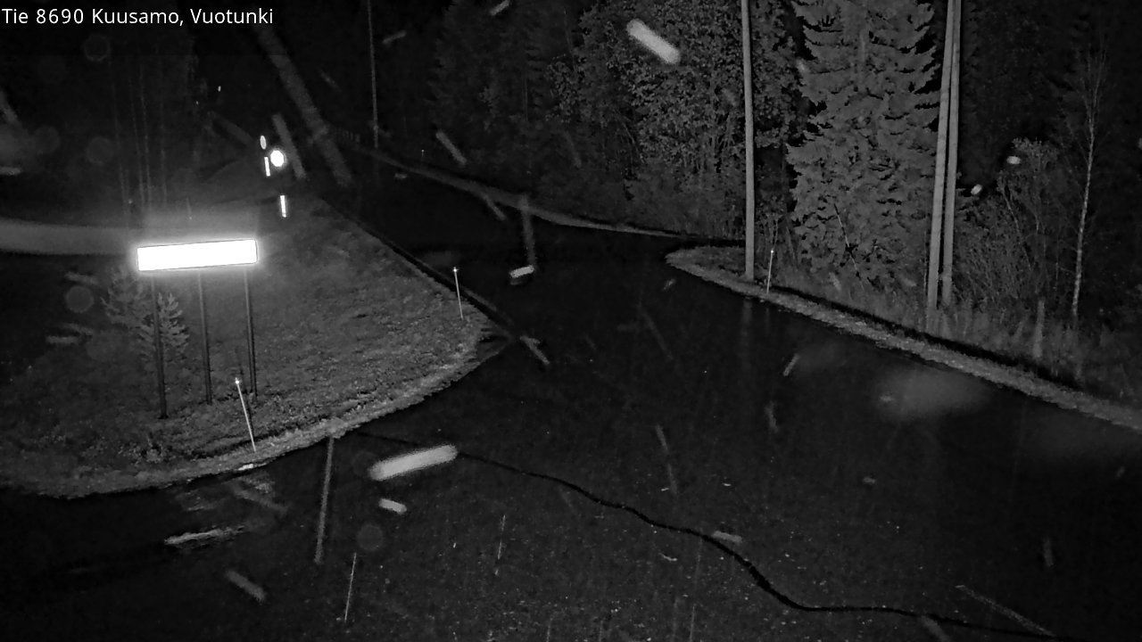 Weather Camera Image Road 8690 Kuusamo, Vuotunki, Kuusamo, Pohjois-Pohjanmaa