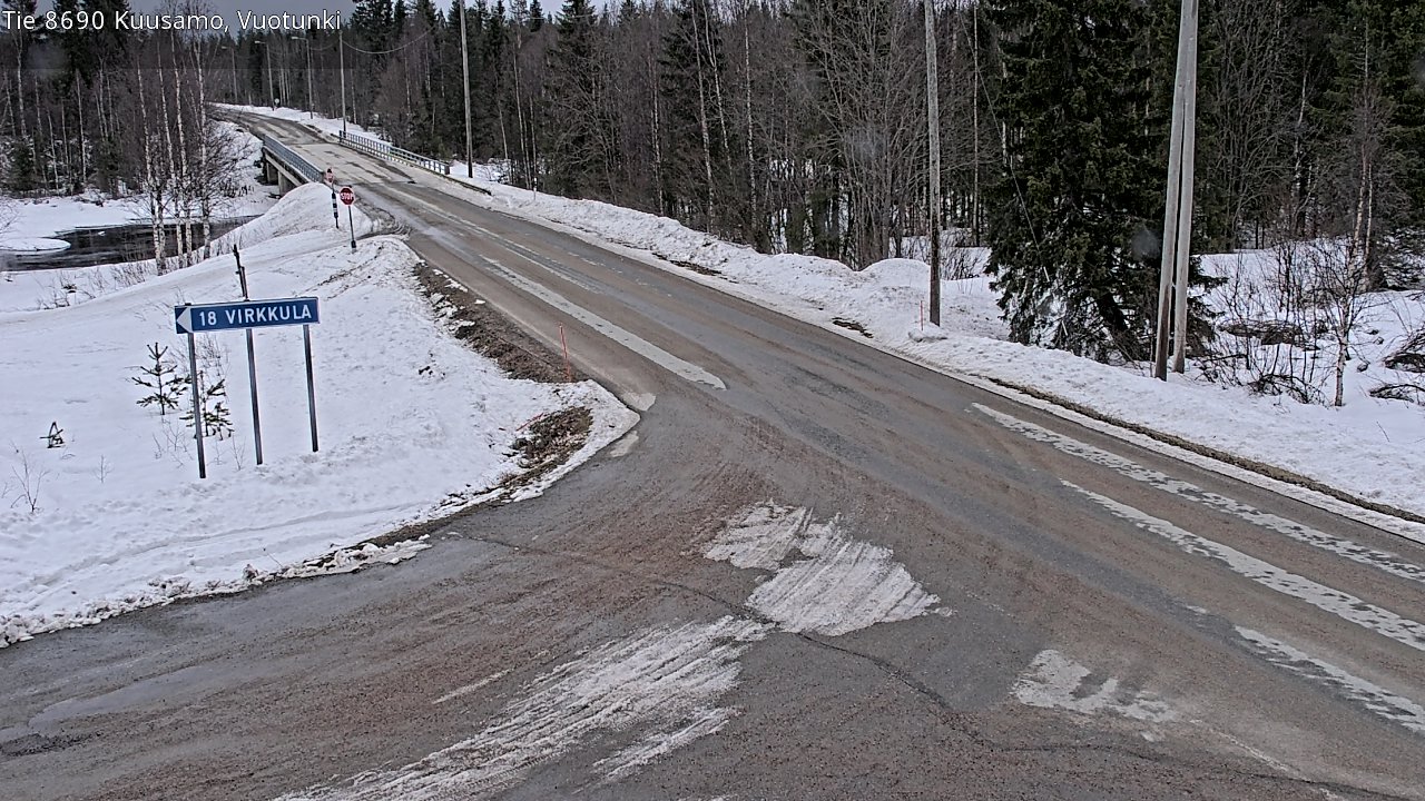 Weather Camera Image Road 8690 Kuusamo, Vuotunki, Kuusamo, Pohjois-Pohjanmaa