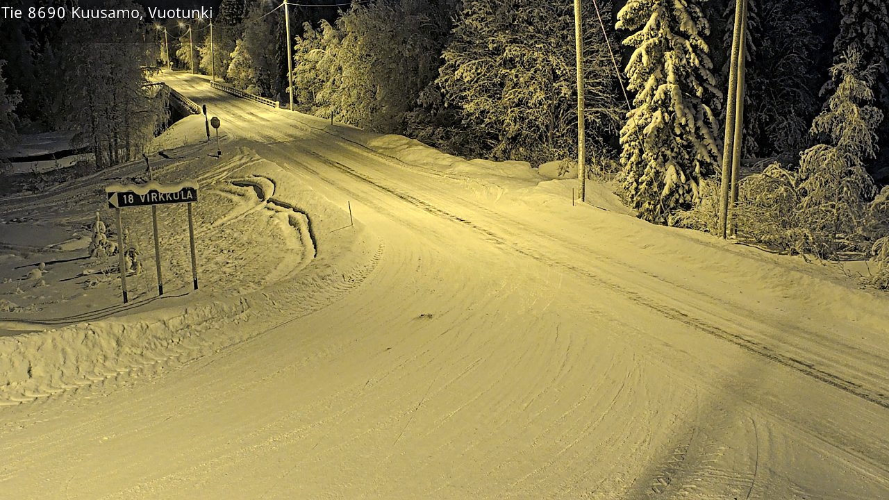 Weather Camera Image Road 8690 Kuusamo, Vuotunki, Kuusamo, Pohjois-Pohjanmaa