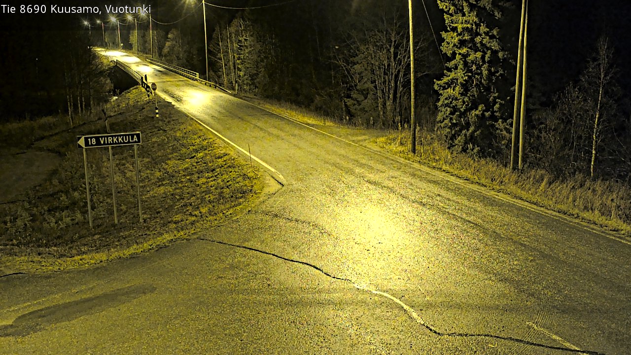 Weather Camera Image Road 8690 Kuusamo, Vuotunki, Kuusamo, Pohjois-Pohjanmaa
