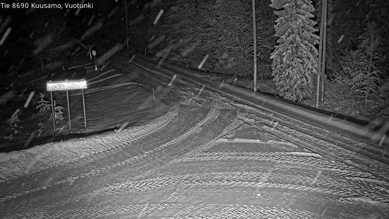 Weather Camera Image Road 8690 Kuusamo, Vuotunki, Kuusamo, Pohjois-Pohjanmaa